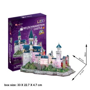 neuschwanstein castle puzzle 3d led