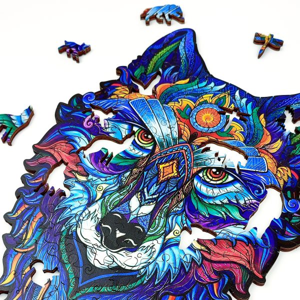 Mystery Wolf Changed Wooden Puzzle